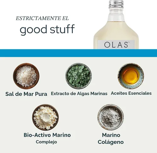 Vista 3 de Olas Enjuague Bucal Sin Alcohol y Enjuague Oral - Enjuague Bucal Marino Bioactivo con Aceites Esenciales y Antioxidantes para un Microbioma Oral
