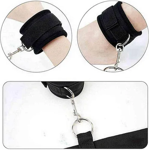 Vista 4 de Kit de sujeción de cama para adultos, para hombres, correas de cama de tamaño Queen para adultos, juego de colchón, kit de amarre para tobillos