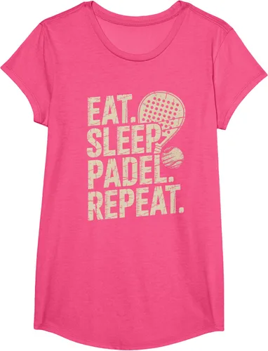 Vista 64 de Camiseta Eat Sleep Padel Repeat Padel Jugador de Tenis