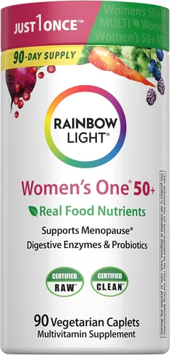 Vista 7 de Rainbow Light Womens One + Multivitamin 50 Plus 60 Comprimidos Apoya la Menopausia Nutrientes de Alimentos Reales, Enzimas Digestivas