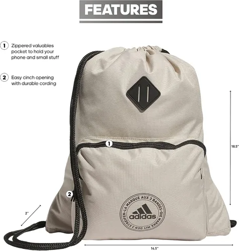 Vista 2 de adidas Mochila clásica 3s 2.0, Wonder BeigeNegro, Mochila clásica 3s 2.0