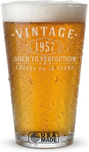 Vista 10 de Vintage 2008 Grabado Pint Glass 18 regalos de cumpleaños para niños niñas Claro