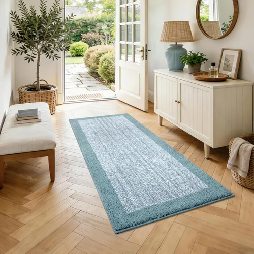 Vista 88 de Alfombras de baño de 17 x 24 pulgadas, antideslizantes, lavables, color gris, para bañera, tapete de baño para baño, tapete suave y absorbente
