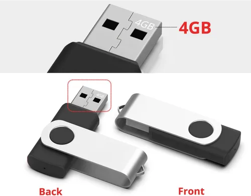Vista 2 de mosDART - memoria externa USB 2.0 - capacidad pequeña - 10 unidades - 4GB indicador led, negro