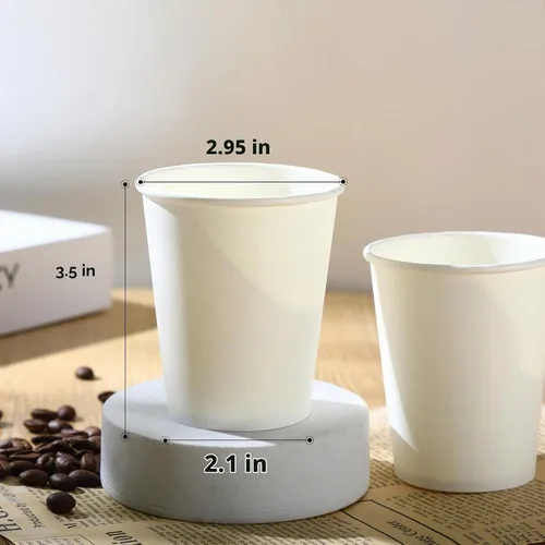 Vista 7 de Vasos de papel, paquete de 150 – Tazas de café de papel caliente y frío de 8 onzas