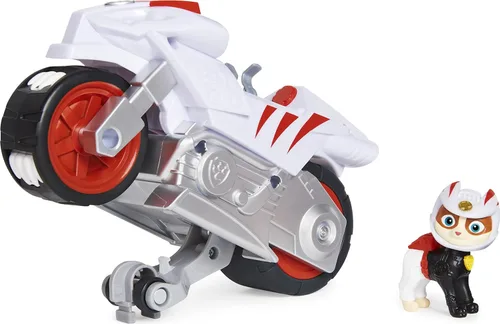 Vista 6 de PAW Patrol Moto Pups Rocky's Deluxe - Vehículo de motocicleta con función de ruedas y figura multicolor, XL