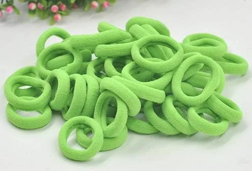 Vista 7 de Accesorios para el cabello para niñas y niños, bandas de goma para cola de caballo, bandas elásticas para el cabello (negro)
