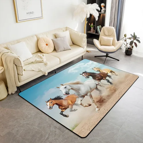 Vista 25 de Feelyou Alfombra de área con diseño de rosas de 3 x 5 para niños, con flores de Buterfly y luna, alfombra decorativa para dormitorio, niños, niñas