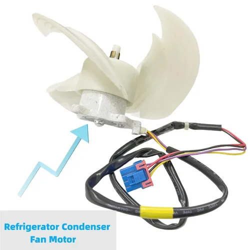 Vista 2 de EAU63103302 EAU63103301 Ensamble del ventilador del condensador del refrigerador para LG AEU64843805 LRMVC2306S LRMDS3006S/01 Piezas de reemplazo