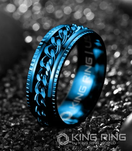 Vista 2 de King Ring Anillos Super Spinner de 0.315 in Segunda edición de anillos de acero inoxidable premium para hombres y mujeres Diseñado en Estados
