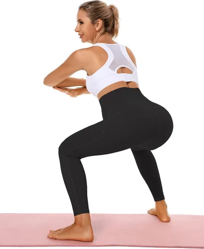 Vista 6 de V VOCNI Leggings de maternidad para mujer, sobre el vientre, leggings para embarazadas, entrenamiento, descanso, pantalones de embarazo