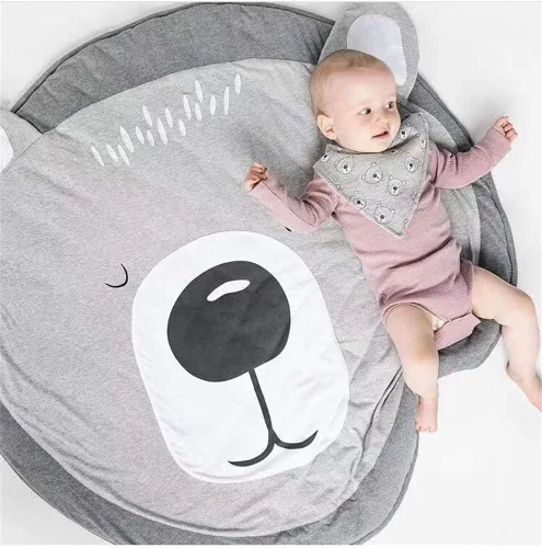 Vista 3 de Alfombra antideslizante Abreeze para niños, de color gris