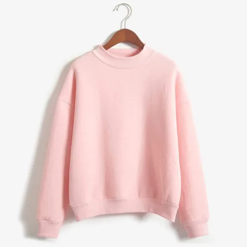 Vista 5 de iLH Sudadera básica para mujer, casual, de manga larga, sin botones, cuello redondo, suéter simple y cómodo para mujer