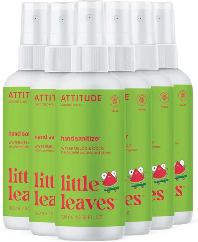 Vista 12 de ATTITUDE Spray desinfectante de manos para niños y adultos, verificado por EWG, tamaño de viaje, dermatológicamente probado, a base de plantas
