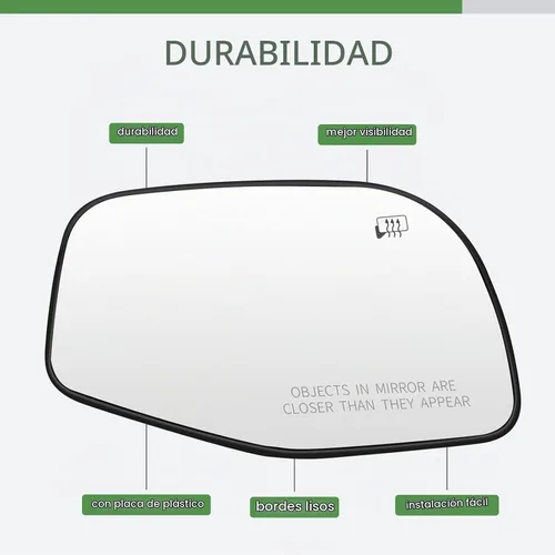 Vista 6 de SCITOO Espejo retrovisor lateral para pasajero derecho para 2002-2005