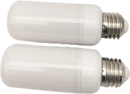 Vista 4 de QLEE Bombilla LED con efecto de llama, bombillas parpadeantes de 3 W, con efecto invertido, bombilla de llama amarilla E26, ambiente vintage