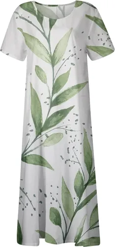 Vista 5 de Vestido cóctel Mujer bolsillos Floral Maxi Vestidos fluidos Manga Corta Fiesta Vestido Calle Cuello Redondo 2023