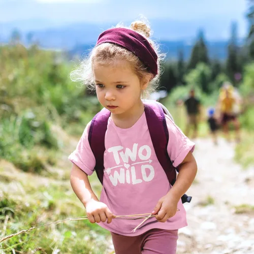 Vista 2 de Two Wild - Camiseta para niña de 2 años de edad, traje de segundo cumpleaños