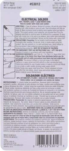 Vista 2 de Oatey 53012 Soldadura de núcleo con plomo de colofonia, 1 oz, gris plateado
