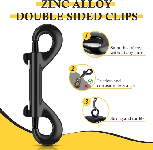 Vista 3 de ERKOON 3.5 Inch Double Sided Clips Trigger Snaps for Horse (30 Pack)
