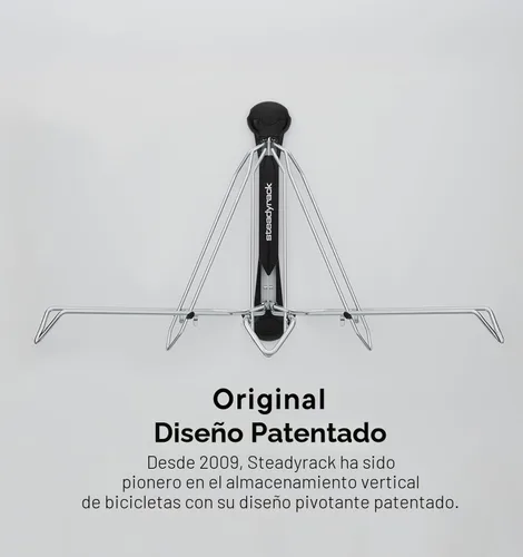 Vista 4 de Steadyrack - Soporte de bicicleta para bicicletas de carretera - El soporte de bicicleta vertical original montado en la pared - Se adapta a
