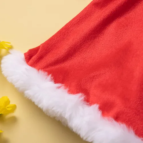 Vista 3 de Traje de fiesta de Navidad para bebés y niñas conjunto de 2 unidades sin espalda línea A vestido de niña