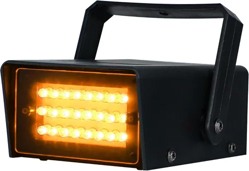 Vista 15 de ENUOLI Mini luz estroboscópica LED de color blanco con 24 LED superbrillantes, control de velocidad variable para clubes de Navidad, efecto de luz