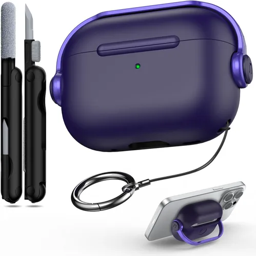 Vista 20 de R-fun Funda para AirPods Pro 3, diseño de consola de juegos de silicona para Apple AirPods Pro de 3ª generación (cable USB-C), con kit limpiador