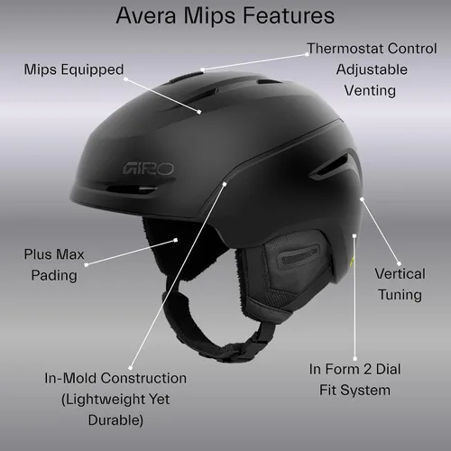 Vista 5 de Casco de esquí Giro Avera MIPS - Casco de snowboard para mujeres y jóvenes