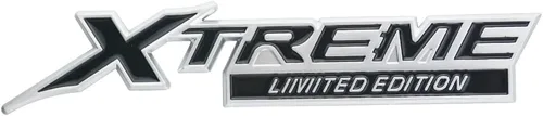 Vista 2 de 2 emblemas Xtreme X Treme de edición limitada, placa de identificación 3D, repuesto para Xtreme Fender Side Trunk Rear (plata negro)