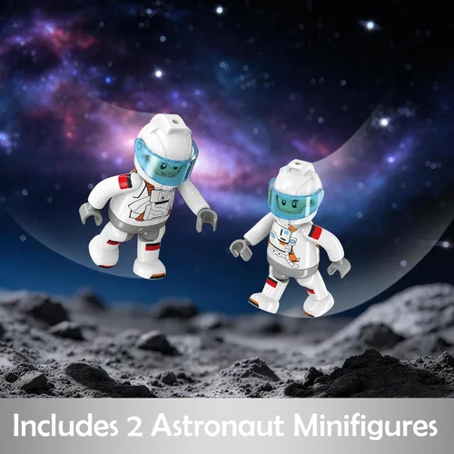 Vista 6 de Juego de construcción de estación espacial modular con 2 minifiguras de Ll005