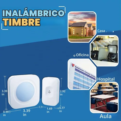 Vista 6 de Timbre de puerta inalámbrico JSIEEM, resistente al agua, timbre de puerta con luz LED flash a 1200 pies, 36 melodías, 4 niveles de volumen