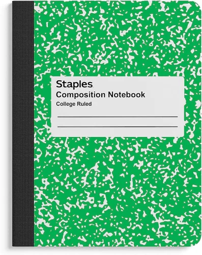 Vista 9 de Staples Cuaderno de composición, 9.75x7.5 pulgadas, rayado universitario, 48/Ctn 100 hojas por cuaderno, colores surtidos, para la escuela
