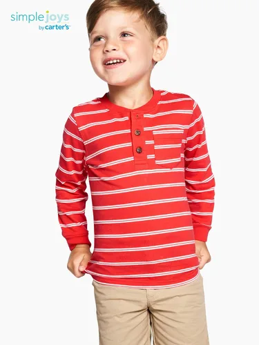 Vista 3 de Simple Joys by Carter's Paquete de 2 pantalones cortos planos para niños pequeños