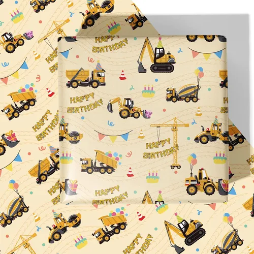 Vista 10 de RiukRaiu Papel de regalo de dinosaurio para niños y niñas, divertido papel de regalo T-Rex para cumpleaños, fiesta, baby shower, 8 hojas plegadas