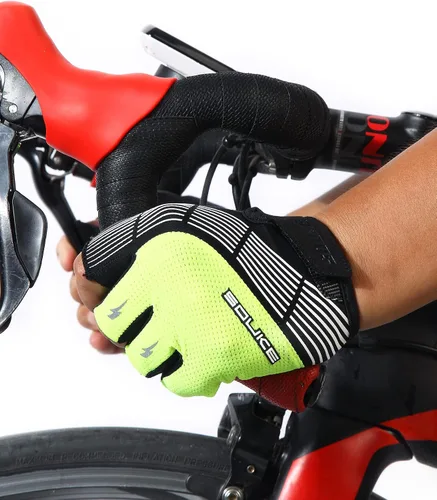 Vista 6 de Souke Sports Guantes de ciclismo Guantes acolchados de medio dedo para bicicleta con absorción de golpes, antideslizantes, transpirables, MTB