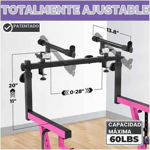 Vista 2 de Liquid Stands Soporte de teclado de piano dual con 2do nivel, estilo Z, ajustable y portátil, soporte de música resistente de 2 niveles
