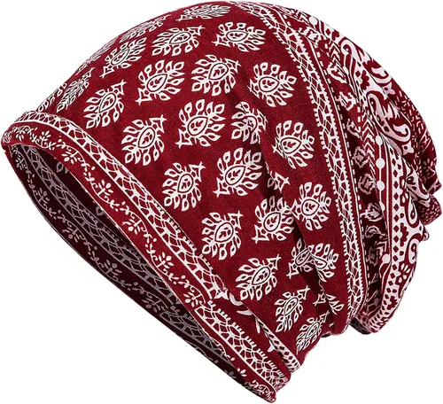 Vista 45 de JarseHera Gorro holgado de mujer con encaje de algodón, gorros para quimioterapia, gorros para el cáncer, turbante