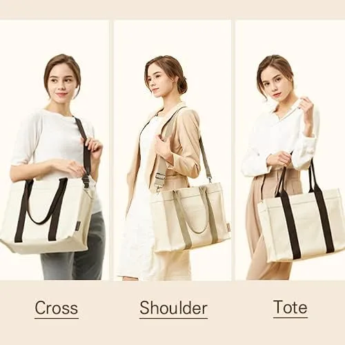 Vista 4 de Bebefit Bolsa de pañales con bolsa organizadora y bolsa aislada para mamá y papá material de espiga 12 bolsillos
