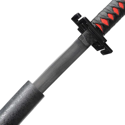 Vista 3 de Anime Cosplay Prop Espada Kurosaki Ichigo Black Sky Lock Zhanyue Zhanpaku Negro Recto/Doblado Samurai Espada