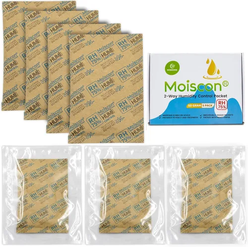 Vista 12 de Wisesorb Paquetes de control de humedad bidireccionales 49% para guitarras e instrumentos de madera - Absorbentes de humedad de 70g