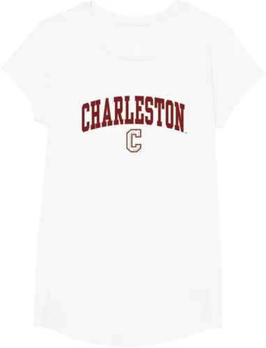 Vista 24 de Charleston Cougars Arch Over Logo - Camiseta con licencia oficial, Negro