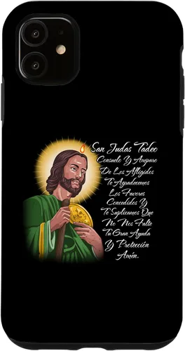 Vista 7 de Funda para iPhone 15 San Judas Tadeo Consuelo Y Amparo de Los Afligidos