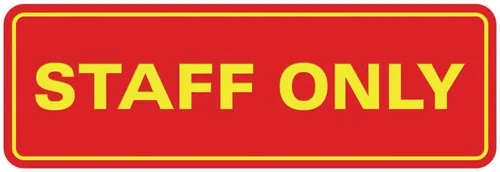 Vista 12 de All Quality Letrero estándar para pared o puerta Fácil instalación Señales de trabajo de oficina Seguridad mejorada – Negro – Pequeño