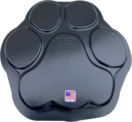 Vista 6 de AUTUMN USA - Juego de 2 moldes de piedra escalonada con estampado de patas de perro y gato para decoración de jardín antideslizante