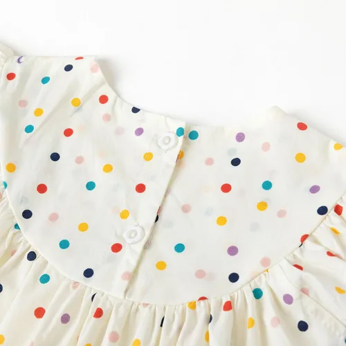 Vista 6 de Simplee Kids Vestido Casual para Bebés Niñas, Vestido de Pinzas para Niñas Pequenas, Vestido de Sol con Estampado Floral para Primavera Verano 1-6