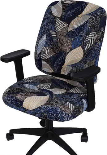 Vista 9 de Melaluxe Funda para silla de oficina de computadora, funda universal protectora y elástica para silla giratoria elástica