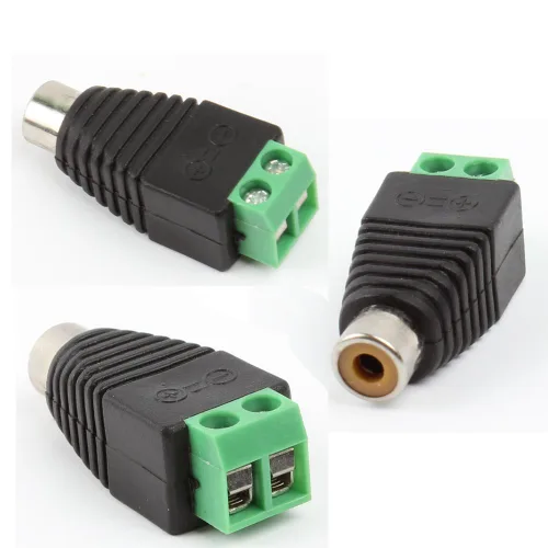 Vista 5 de exgoofit Phono RCA Tornillos Macho Hembra Enchufe a AV Tornillo Terminal Audio/Video Conector Adaptador (10 Macho + 10 Conector Hembra)