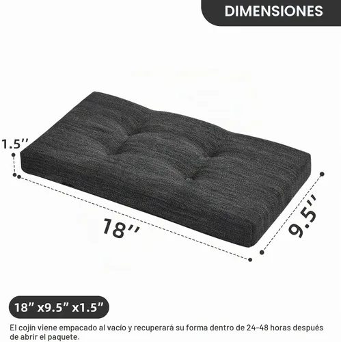 Vista 3 de baibu - Almohadillas para taburete de espuma viscoelástica, 18 x 9.5 x 1.5