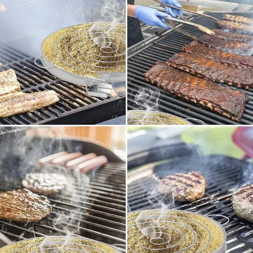 Vista 7 de Generador de humo frío para parrilla de barbacoa o ahumador, polvo de madera, ahumado caliente y frío, quemador de carne de salmón, generador